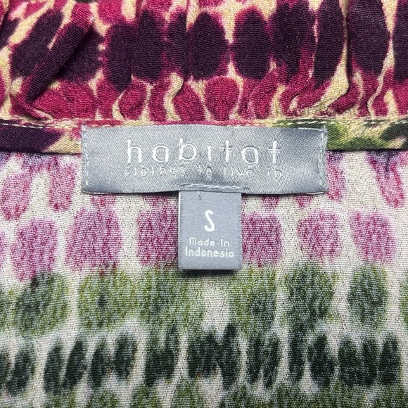 HABITAT Clothes To Live In Colorful Red Asymmetric Tunic Top Women's Size Small - Picture 5 of 6